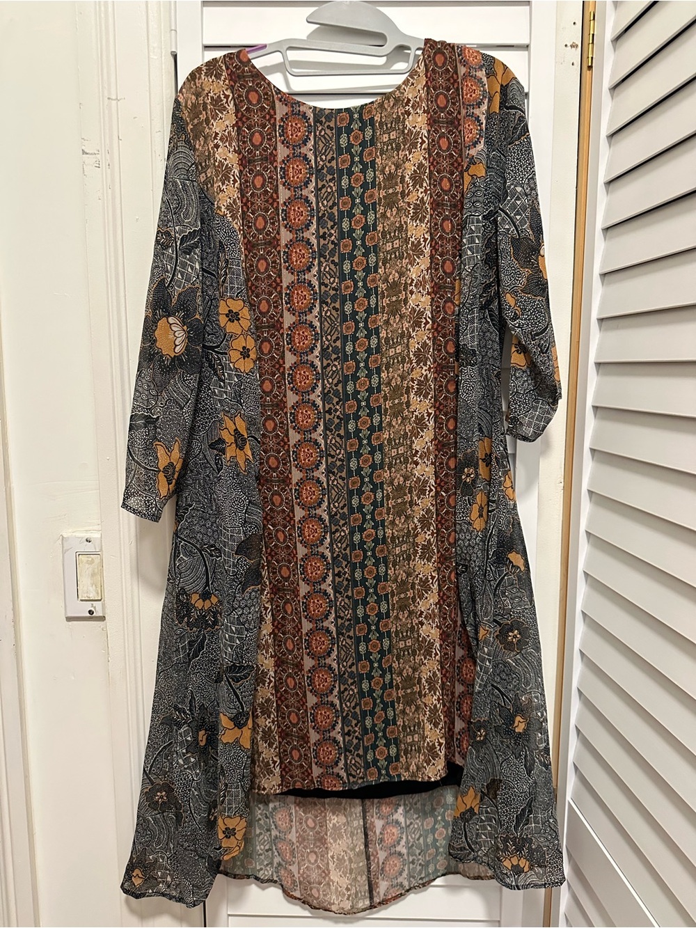 Desigual Multi colored Patterned Panel Dress